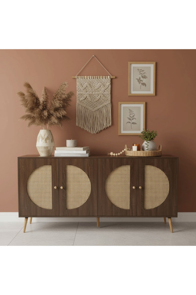 BEC17 Modern Rattan Cane Webbing Buffet Cabinet with High Quality Design