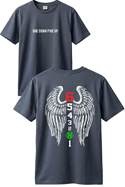WİDİ Motorcyclist Motorcycle Design Printed Back Wing Detail One down Five up...