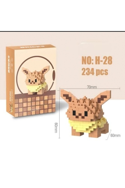womistore Eevee Brick Block Building Block Figure