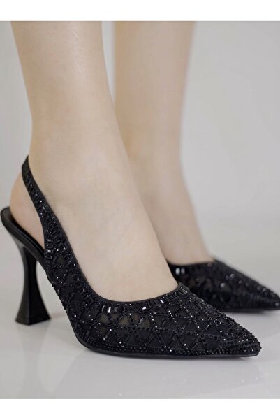 RMY SHOES أحذية نسائية سوداء بكعب ستيليتو للسهرات وحفلات الزفاف