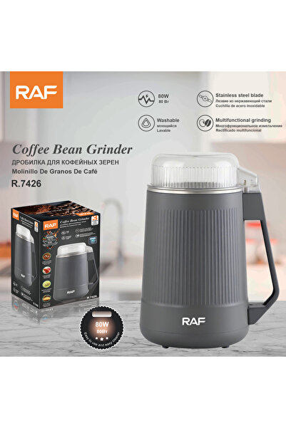 RAF Electric Coffee & Spice Grinder 80W, 500ml Flat Steel Blade - 3 Year Wara...