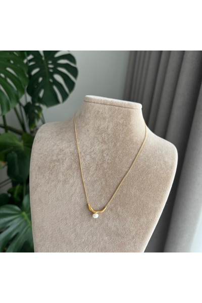Didoria Accessory Auralis Pearl – Gerçek İnci Çelik Kolye