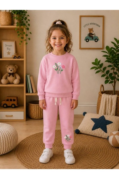 Liliboom Kids Girls' Flower Printed 2-Ply Cotton 1-4 Years Old Top and Bottom...