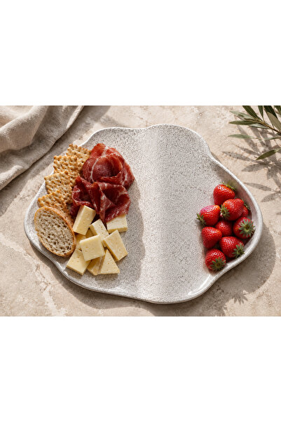 Ceresshop 2- Handmade Ceramic Presentation Plate with Fine Speckles (25cm)