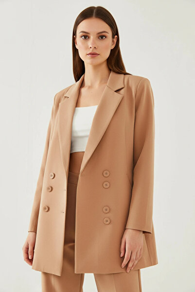 Efnaz style Women's Double-Breasted Mink Jacket