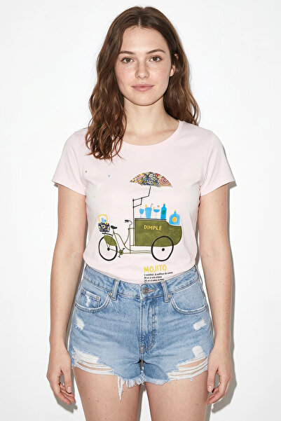 Efnaz style Women's Handmade Embroidered Bicycle Printed Premium Design Cotto...