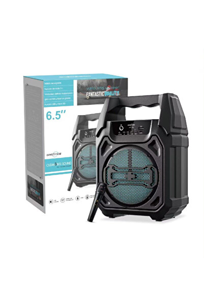 nextbuy Kablosuz Taşınabilir Mikrofonlu Dış Mekan DJ Parti Bluetooth Hoparlör TWS&FM&USB 6.5 İnç El Tipi Parti Ses Bombası