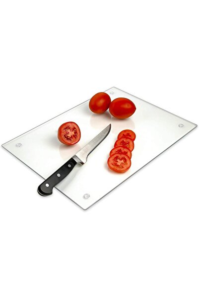 Light In The Dark Tempered Glass Cutting Board – Long Lasting Clear Glass – S...