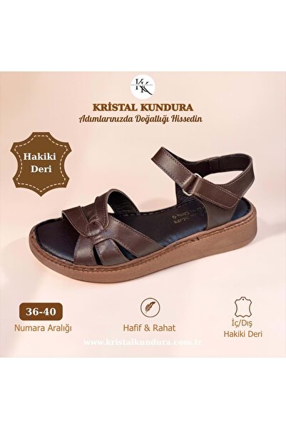 Kristal Mtf.11 Full Orthopedic Genuine Leather Women's Sandals