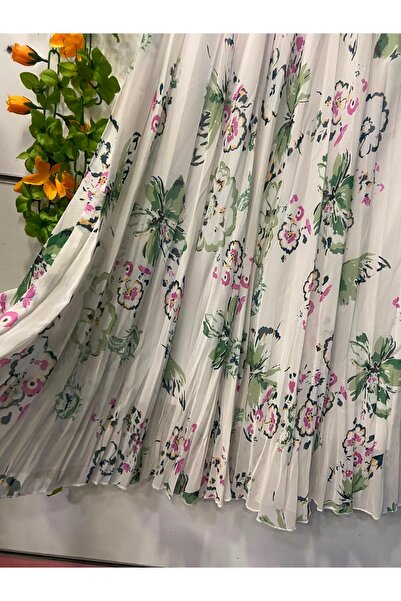 edu collection Patterned Chiffon A-Line Skirt Lined