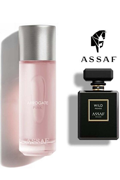 ASSAF مجموعة عطر أروجيت بينك 200 مل + بلاك وايلد 50 مل