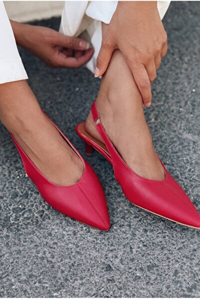 I Love Shoes Selor Genuine Leather Red Matte Leather Women's Stiletto