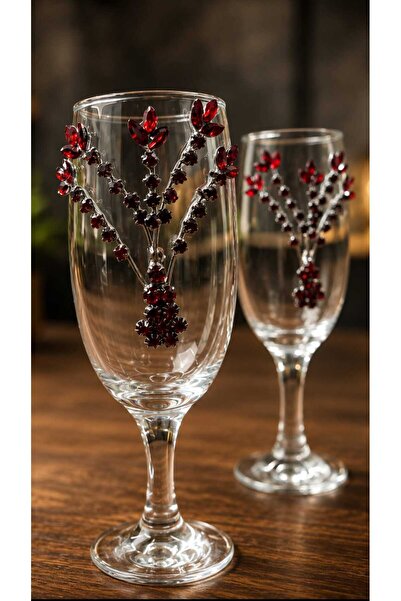 KirLiNova Special Design Stone-Engraved Claret Red Stone 2-Piece Presentation...