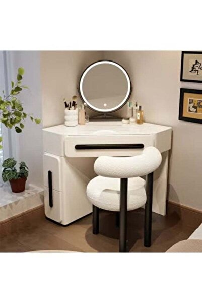 Generic Deal keke Luxury Dressing Table with LED Smart Mirror – Ideal for Bed...