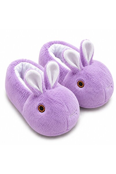 ZERDALİFE Women's Pink Rabbit Plush House Slippers Soft Warm Winter Slippers