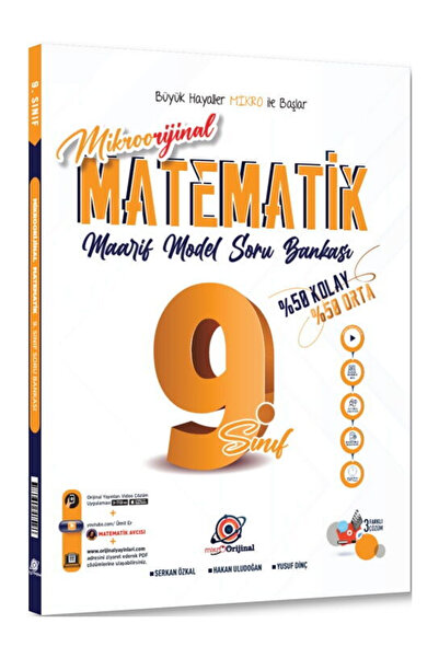 Orijinal Yayınları Mikro 9. Sınıf Matematik Maarif Model Soru Bankası