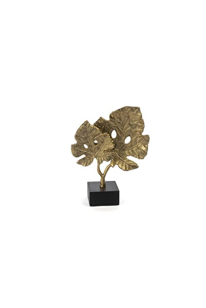 Mikasa Moor Mermer Ayaklı Gold 2li Yaprak 34x27cm