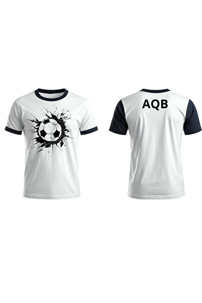AQB Erkek Futbol Topu Patlama Baskılı Spor Tişört