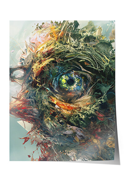 Zestia Αφίσα Premium Surreal Art, Σύνθεση ματιών με υφή φύσης, Αρ.: 20395