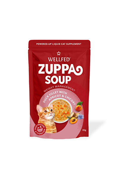 Wellfed Zuppa Soup Duck, Apricot & Chicory Φακελάκι Γάτας Σούπα με Πάπια, Βερ...
