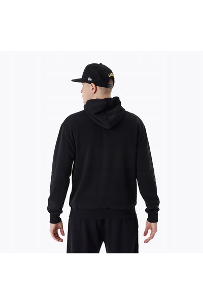 NEW ERA Hanorac bărbătesc cu imprimeu script OS Los Angeles Lakers negru L