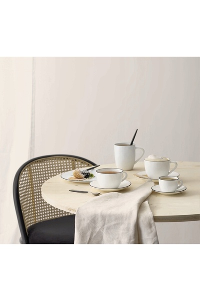 ASA Ceașcă cu farfurioară 250ml universală pentru cafea, ceai, cappuccino 2 în 1