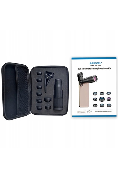 NO BRAND Lentile pentru cameră de telefon APEXEL Kit fotografic 22X Ochi de p...