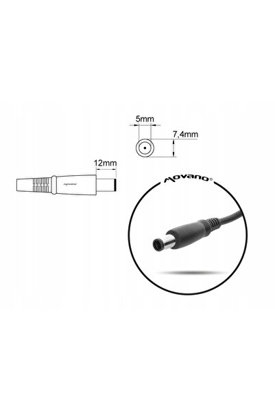 NO BRAND Adaptor auto Movano 19,5 V, 4,62 A (7,4 x 5,0 pini), 90 W pentru Dell