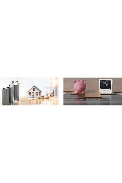 NO BRAND Încălzire - Folie de încălzire 80W/m² + Termostat programabil - Kit 2m²