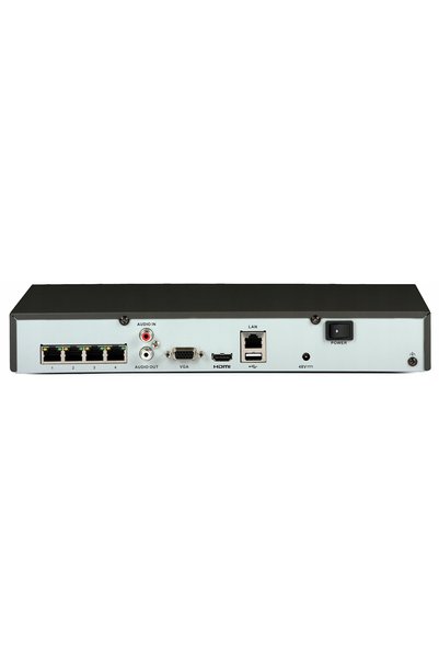 Hikvision Înregistrator PoE pentru 4 camere IP DS-7604NXI-K1/4P(D) AcuSense 1...