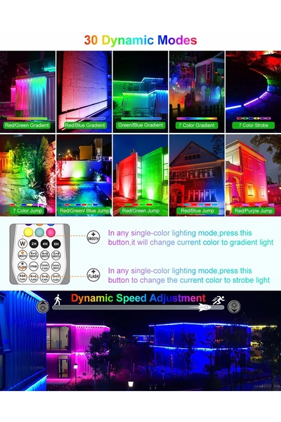 NO BRAND REFLECTOARE ILUMINATURĂ LED RGB HALOGENE 42W 42CM SET + TELECOMANDĂ