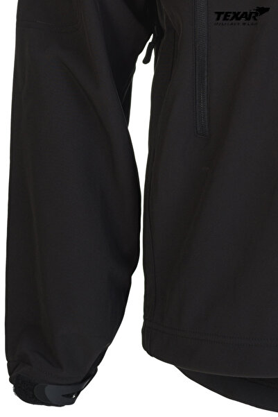 NO BRAND TEXAR FALCON Jachetă SOFTSHELL cu glugă pentru bărbați - Negru XL