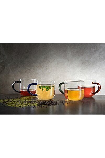 ASA Cana transparentă colorată de 400ml pentru ceai fierbinte, cafea, cacao