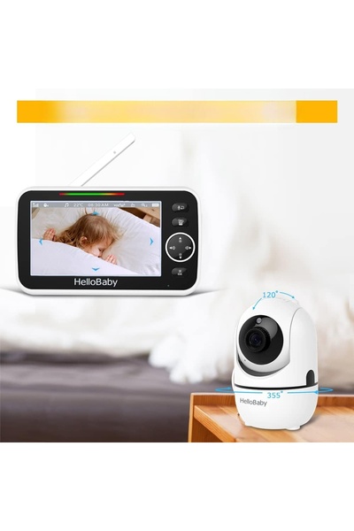 NO BRAND HELLOBABY HD 5 " Monitor electronic pentru bebeluși cu cameră rotativă