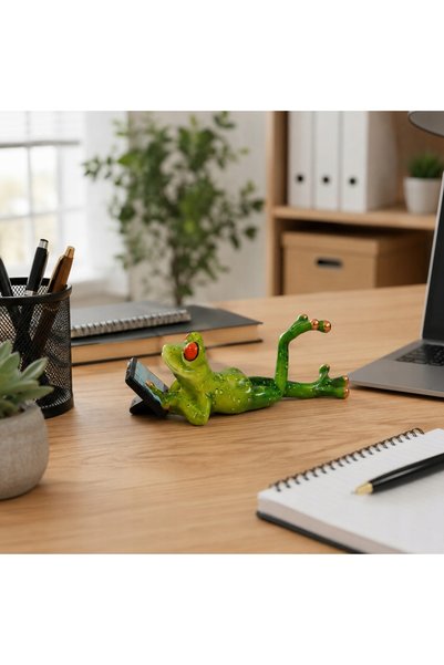 NO BRAND Figurină broască, decorațiune cameră, cadou, sculptură, verde, amuzant