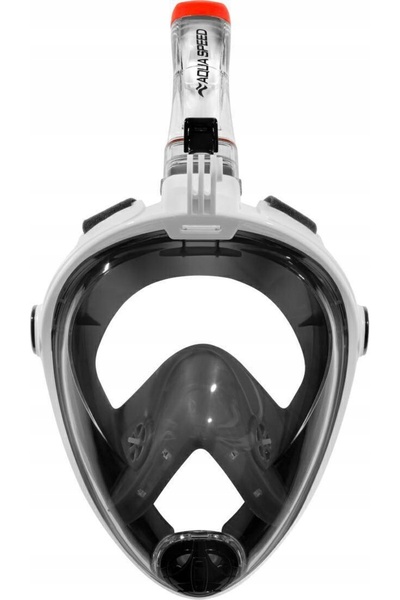 NO BRAND Mască integrală pentru snorkeling AQUA-SPEED Spectra 2.0 alb/negru L-XL