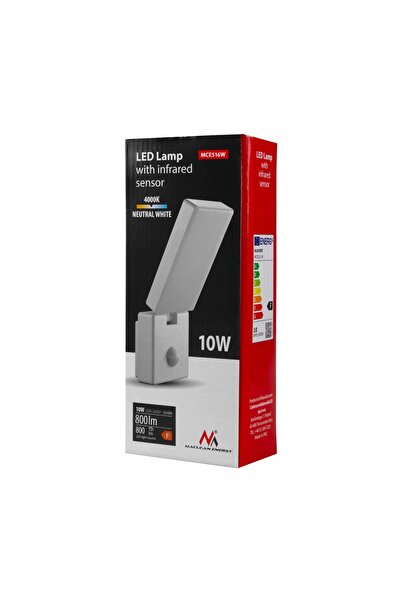 Maclean Lampă LED de exterior 10W, montată pe perete, pentru fațadă, cu senzo...