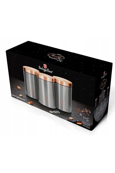 Berlinger Haus SET 3 RECIPiente CAFEA ZAHAR CEAI MOONLIGHT METALLIC LINE BH-6273