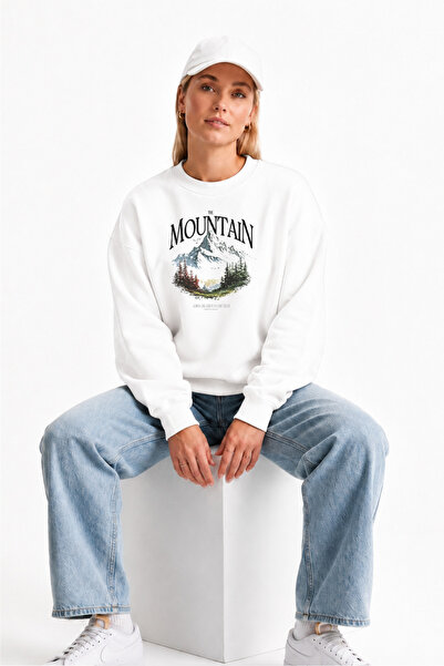 Grafftee Clothing Φυσικό vintage φούτερ με αντίκα σχεδίαση, oversized εφαρμογ...