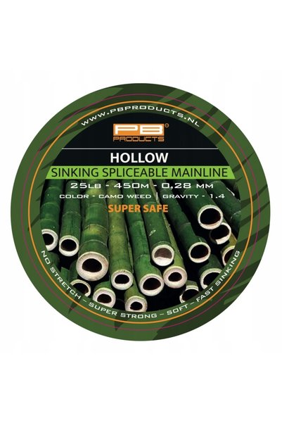 NO BRAND PB Products Hollow Braid 25lb 450m Îmbinabil Camo Weed plecionka