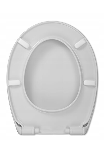 NO BRAND Scaun de toaletă cu capac cu închidere lentă, rabatabil, universal WC