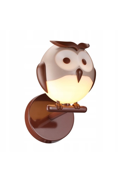 NO BRAND Aplică de perete Milagro OWL 1x20W G9 Maro/Alb IP20