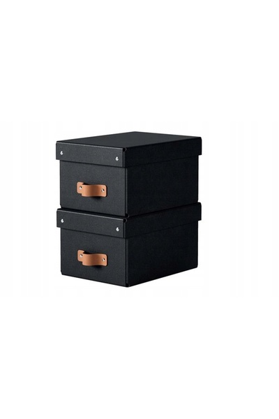 Leitz Cutie de depozitare pentru trabucuri cu capac 7 l Negru 2 bucăți