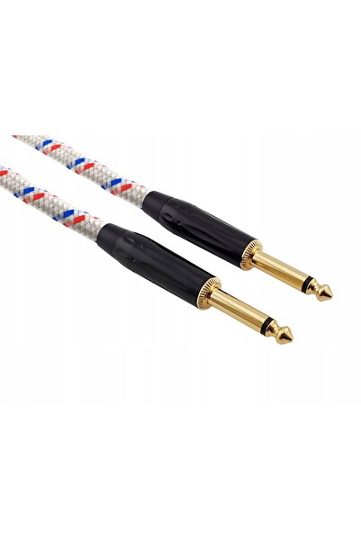 NO BRAND RED'S MUSIC JACK 6.3MM MONO OPLOT CABLU PENTRU CHITARĂ BASS 5 METRI