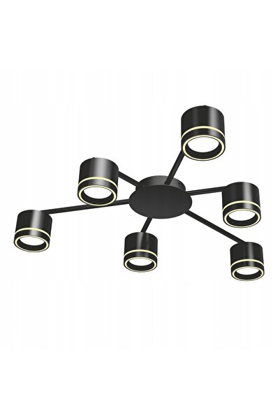 NO BRAND Plafonieră decorativă neagră cu spoturi 6x GX53