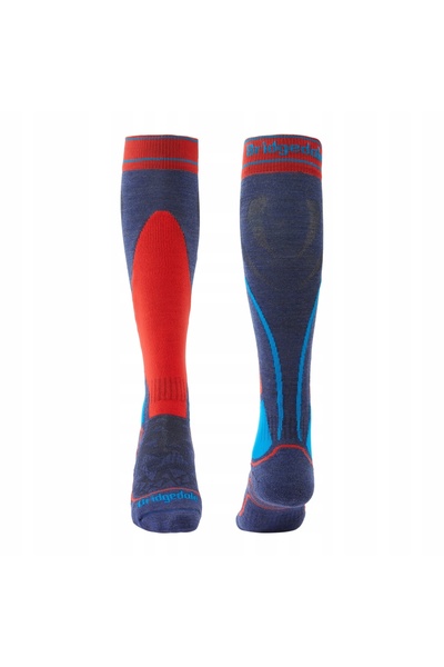 NO BRAND Șosete Bridgedale Ski Junior Racer Merino denim/flame 34-36
