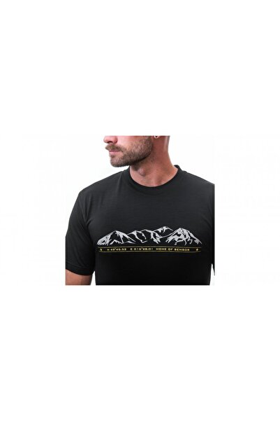 NO BRAND Tricou Sensor Merino Active PT Tee S/S - Black Mountains XXL
