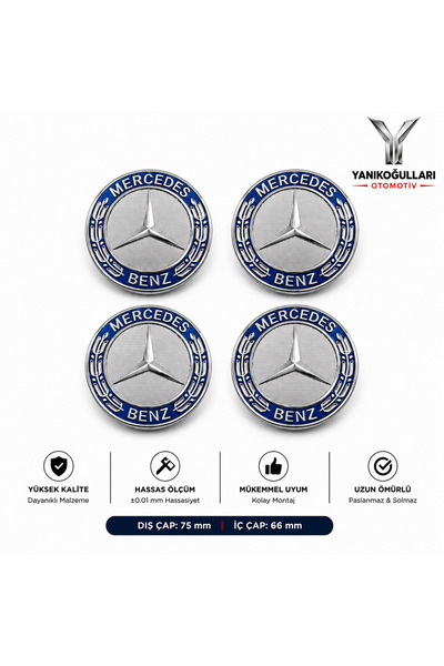 YANIKOĞULLARI OTOMOTİV MERCEDES JANT GÖBEK KAPAĞI/4 ADET