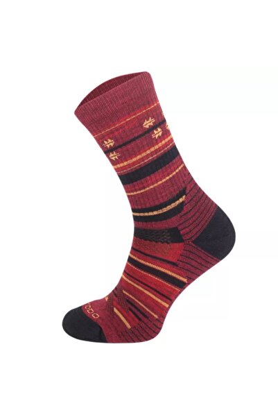 NO BRAND Șosete outdoor ClimaComfort 55% MERINO termoactive, de culoare burgu...