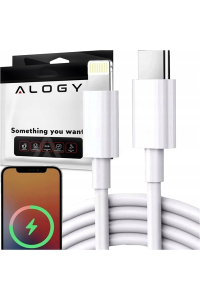 NO BRAND Cablu USB-C la Lightning Alogy Fast Charge de 2 m pentru încărcarea ...